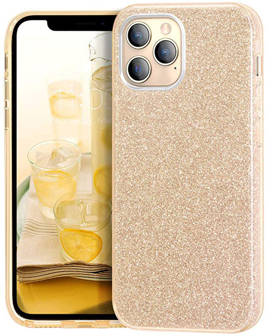 Glitter Silicone Gold Case For iPhone 11