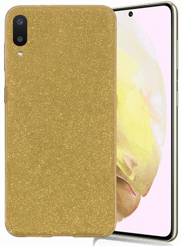Glitter Silicone Gold Case For Samsung A02