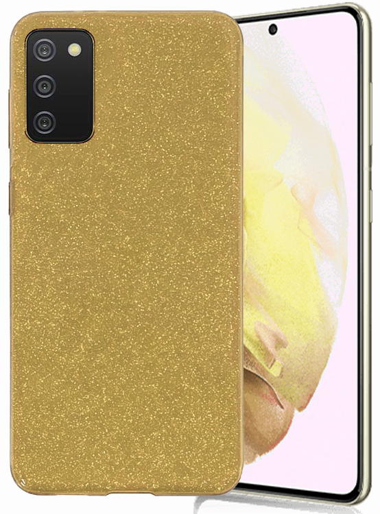 Glitter Silicone Gold Case For Samsung A03S