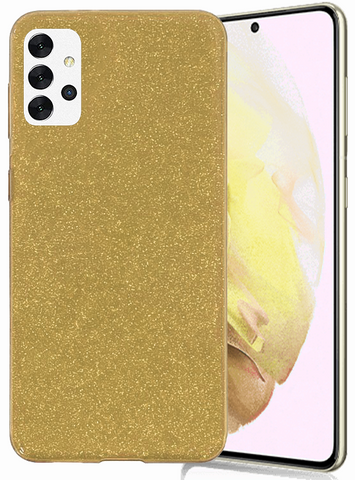 Glitter Silicone Gold Case For Samsung A32 4G