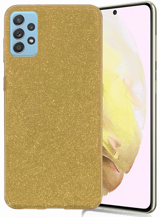 Glitter Silicone Gold Case For Samsung A52