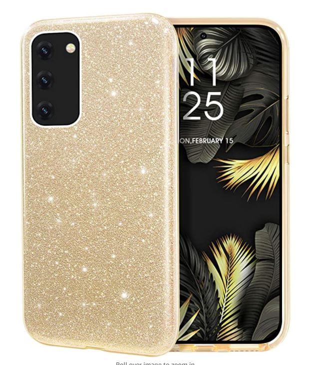 Glitter Silicone Gold Case For Samsung S20