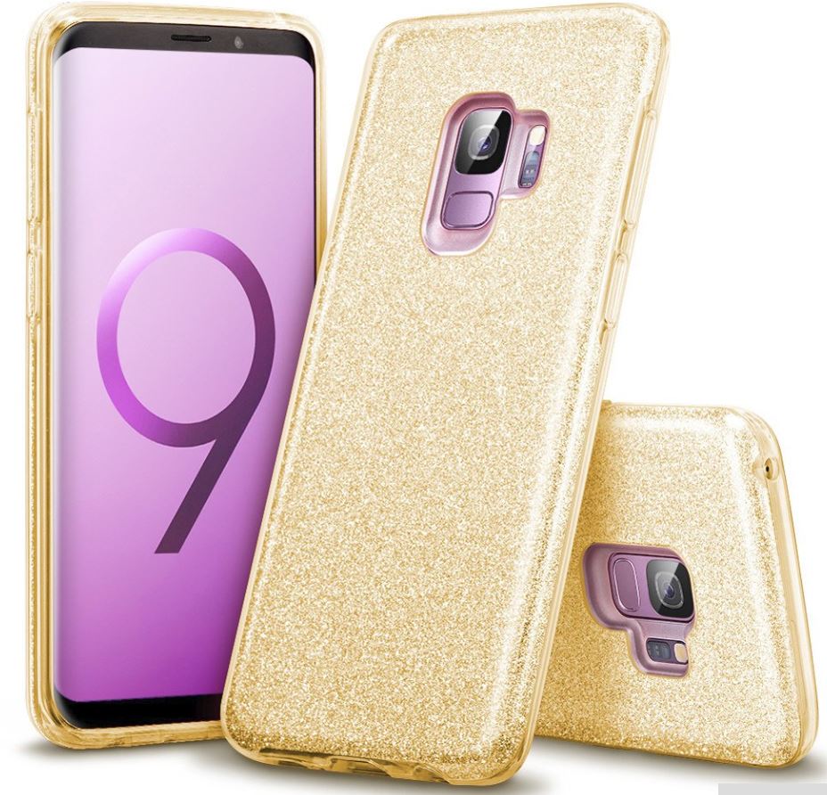 Glitter Silicone Gold Case For Samsung S9 PLUS