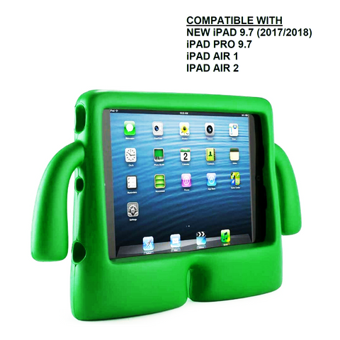 GREEN 3D SILICON KID'S CASE NEW IPAD 9.7(2018/2017)