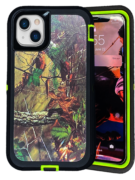 Defender Green Camo Case for iPhone 14 iPhone 13