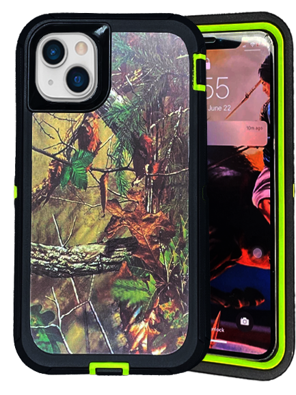 Defender Green Camo Case for iPhone 14 PLUS