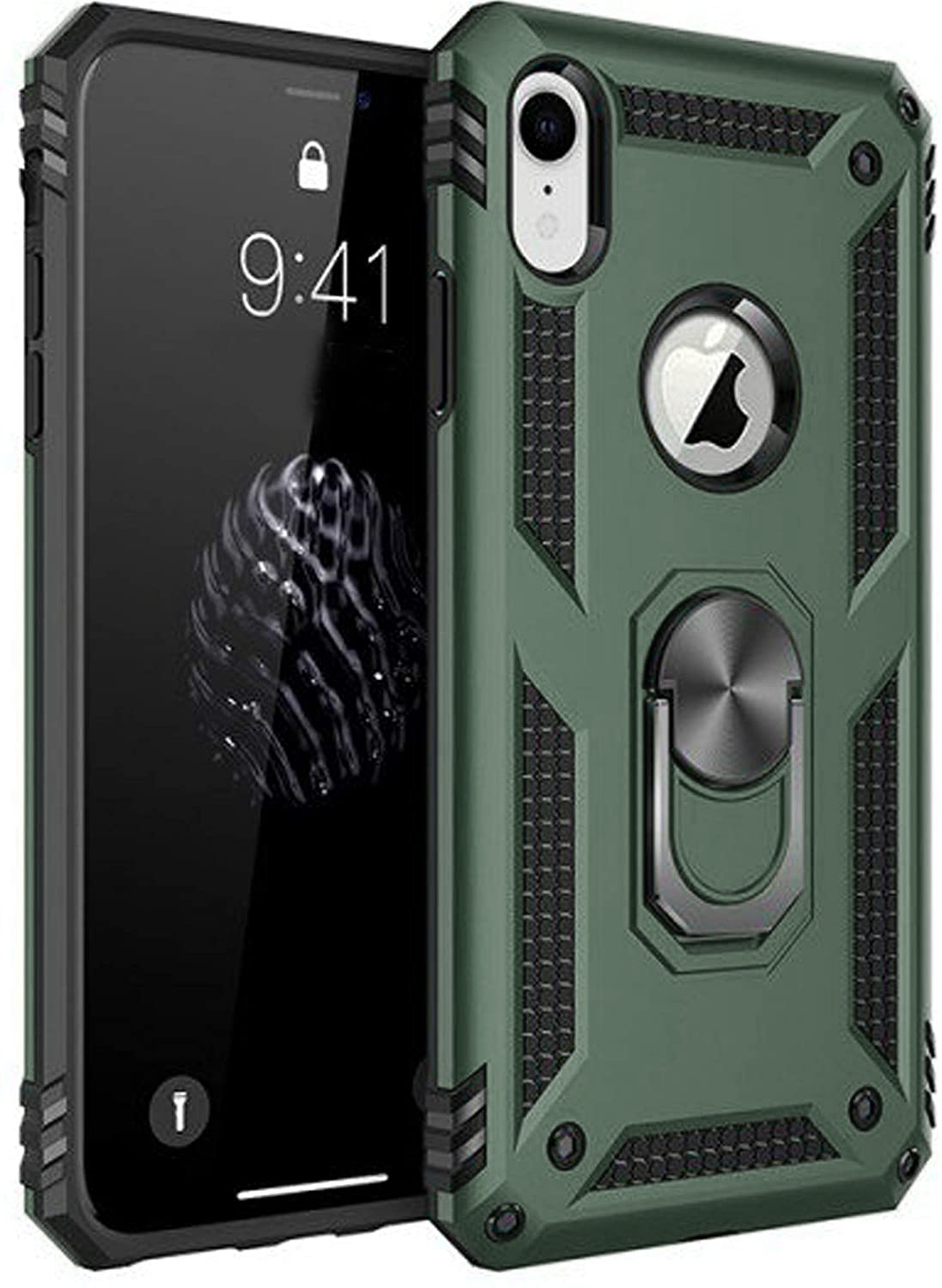 GREEN Hybrid Ring Case for iPhone XR