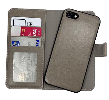 Grey Magnetic Wallet Case iPhone XS MAX