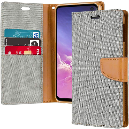 Grey JEANS Wallet Case iPhone X iPhone XS
