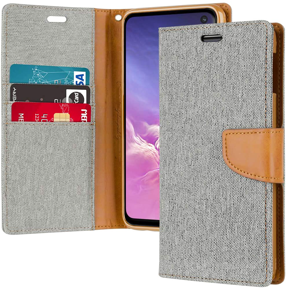 Grey JEANS Wallet Case Samsung A8 2018