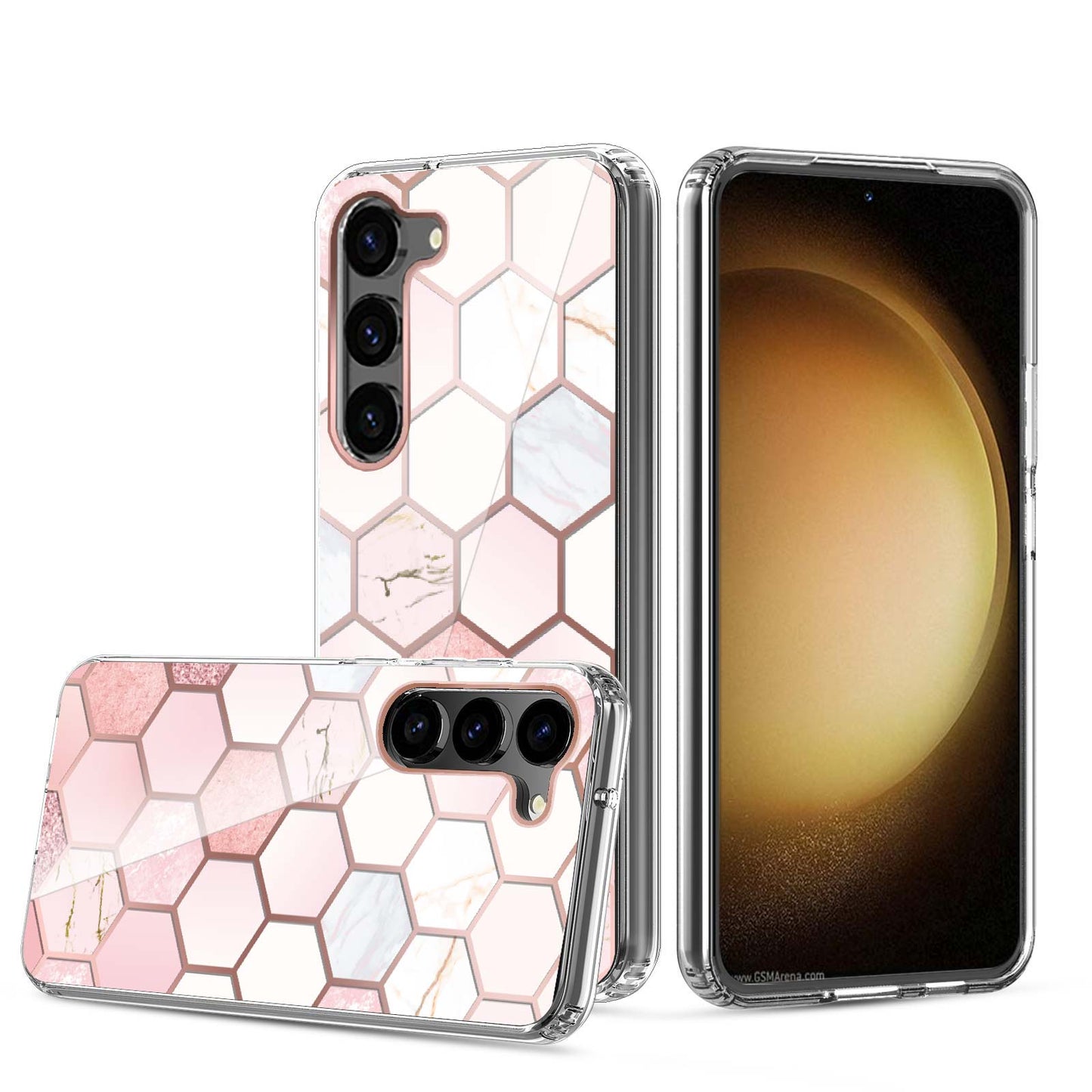 Clear Graphic Case (Honey Comb) for Samsung S23