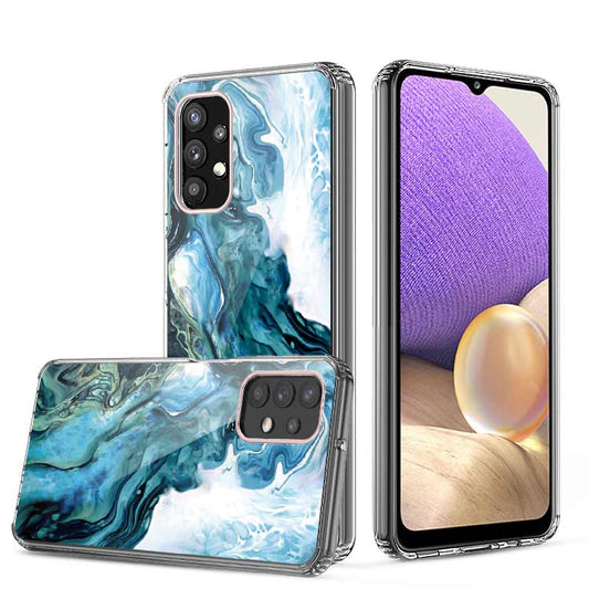 Clear Graphic Case (Mint Marble) for Samsung A32 5G