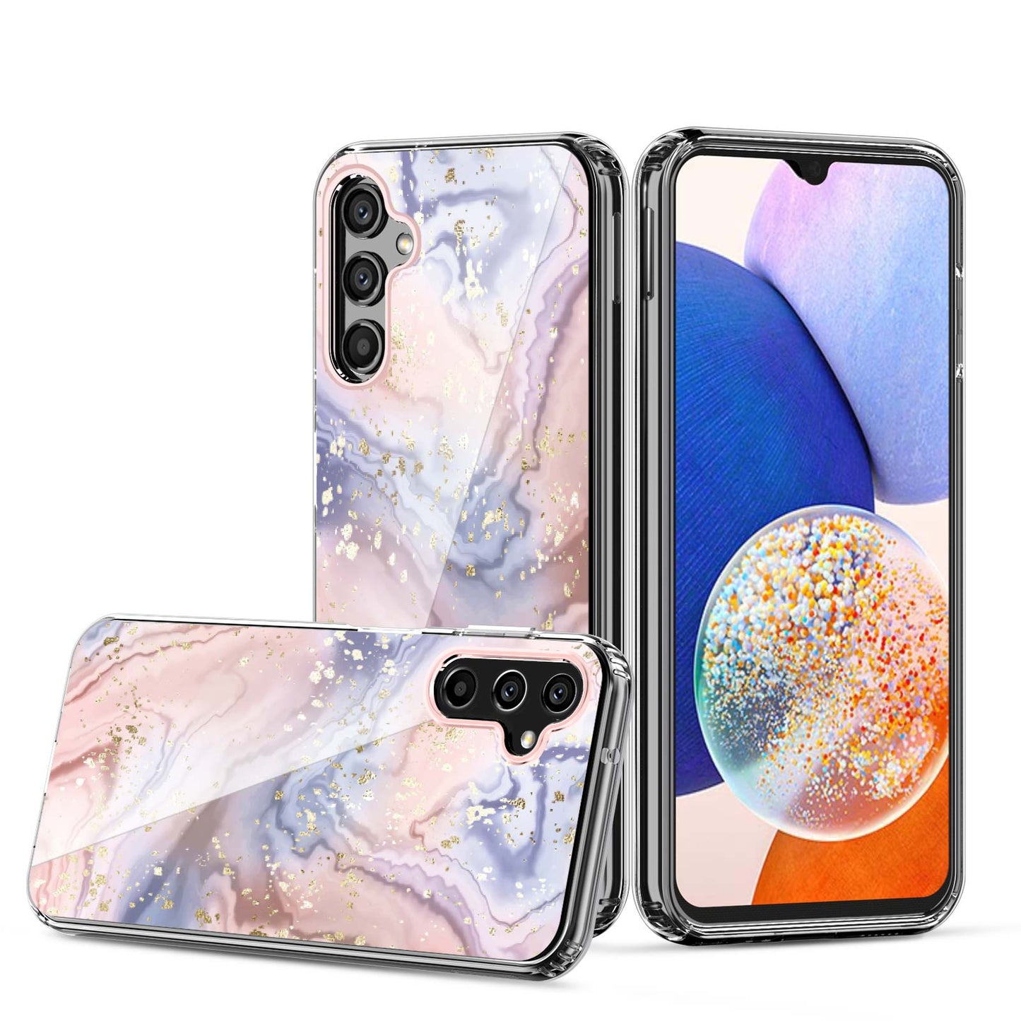 Clear Graphic Case (Multi Marble) for Samsung A54 5G