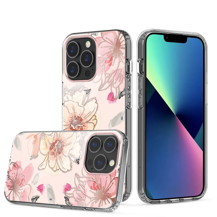 Clear Graphic Case (Pink Flower) for iPhone 11
