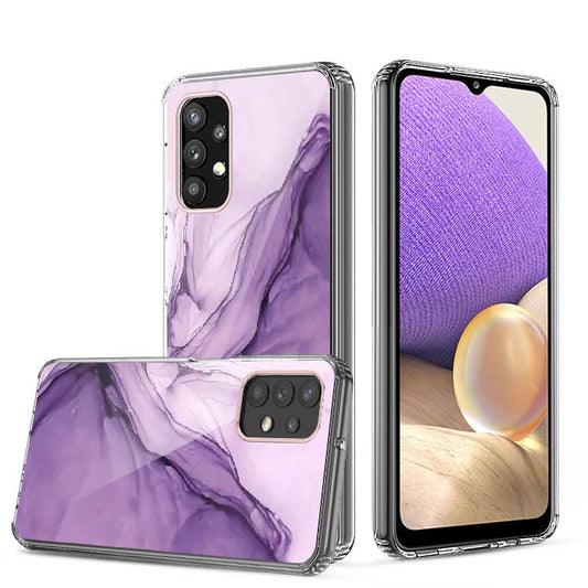 Clear Graphic Case (Purple Marble) for Samsung A32 5G