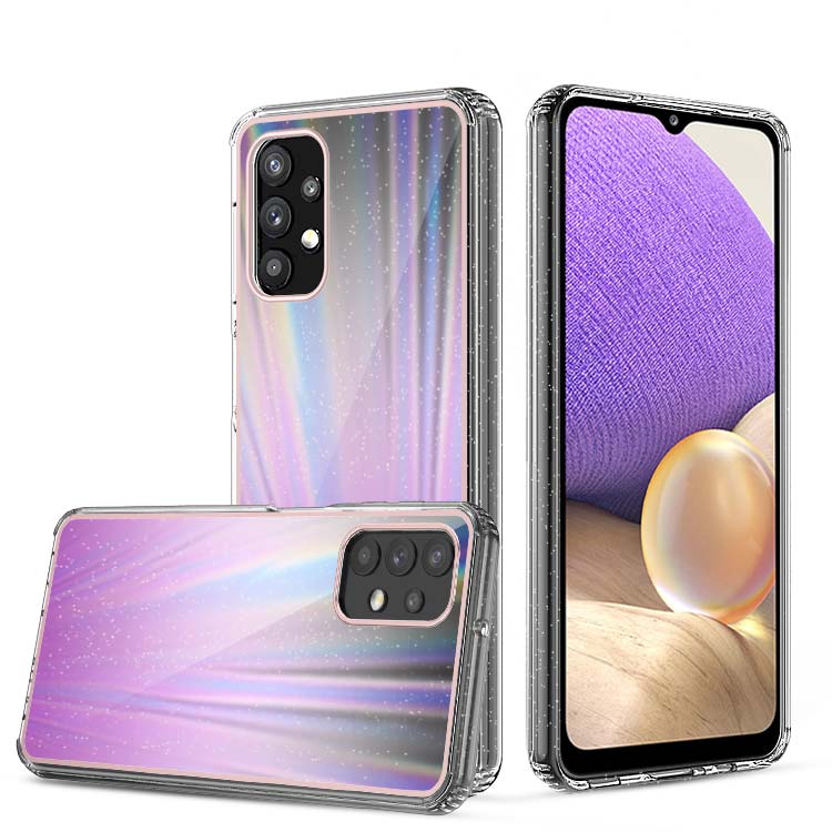 Clear Graphic Case (Purple Sparkle) for Samsung A32 5G