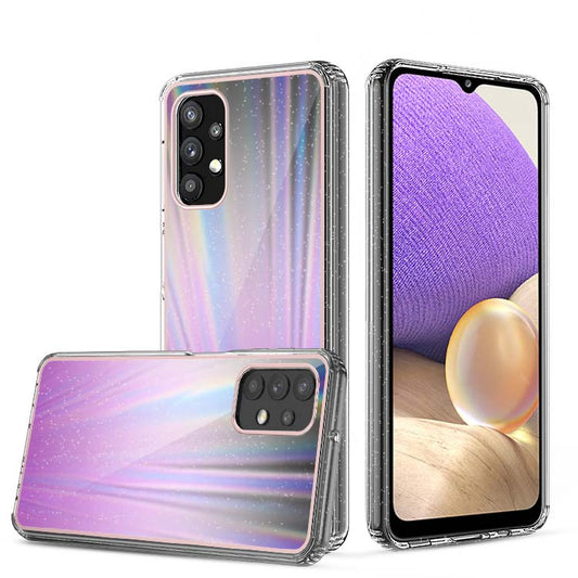 Clear Graphic Case (Purple Sparkle) for Samsung A32 5G