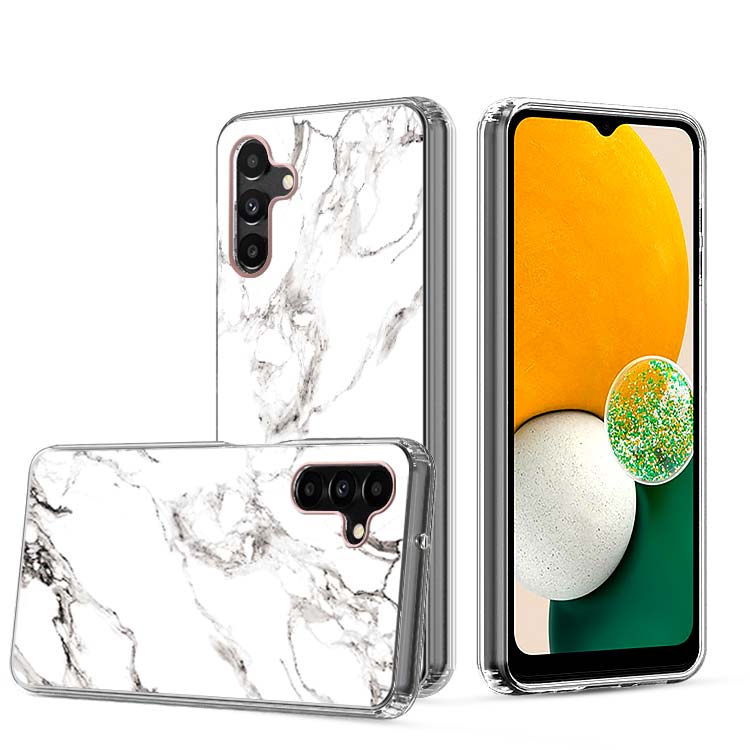 Clear Graphic Case (White Marble) for Samsung A13