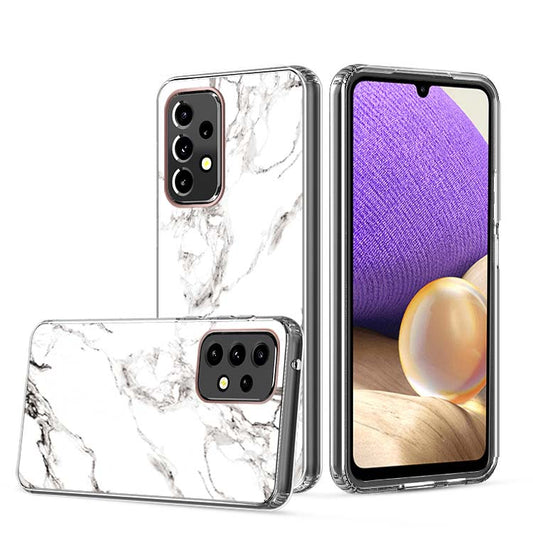 Clear Graphic Case (White Marble) for Samsung A33
