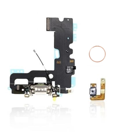 Charging Port Flex Cable For iPhone 7 (Rose Gold / Gold) (Home Button Solution)