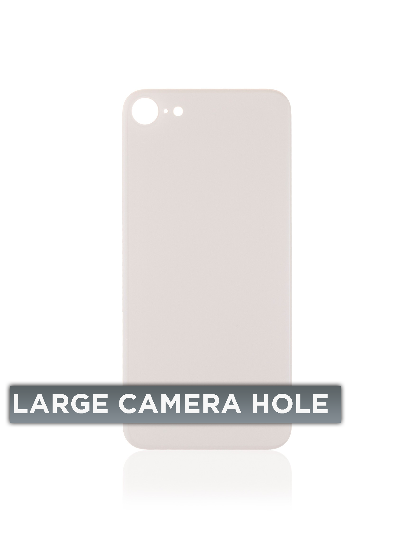 Back Glass With 3M Adhesive For iPhone 8 / SE (2020) (No Logo / Large Camera Hole) (Gold)
