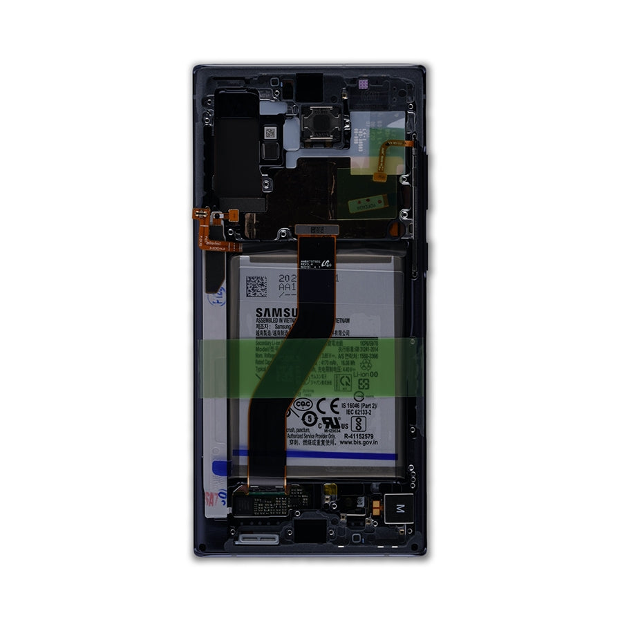 OLED Assembly With Frame For Samsung Galaxy Note 10 Plus / 5G (Service Pack) (Aura Black)