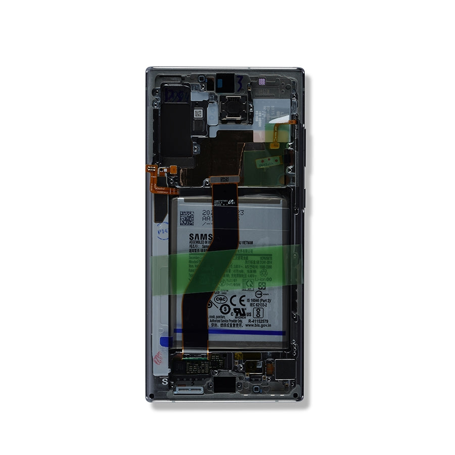 OLED Assembly With Frame For Samsung Galaxy Note 10 Plus / 5G (Service Pack) (Aura Glow / Silver)