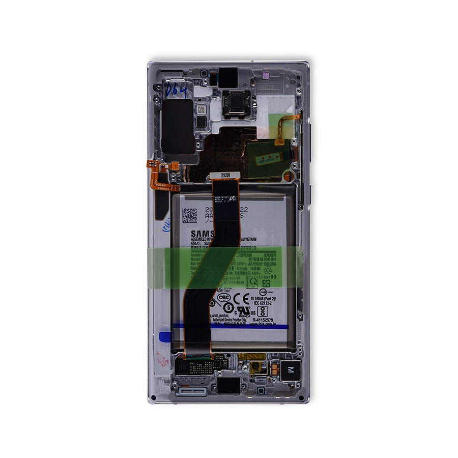 OLED Assembly With Frame For Samsung Galaxy Note 10 Plus / 5G (Service Pack) (Aura White)