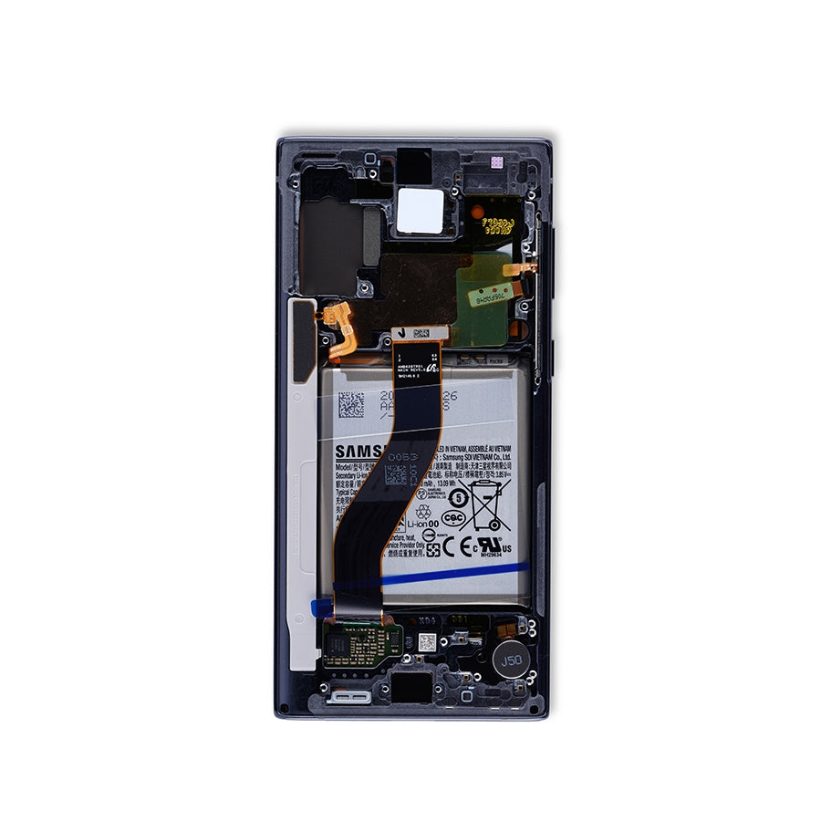 OLED Assembly With Frame For Samsung Galaxy Note 10 (Service Pack) (Aura Black)