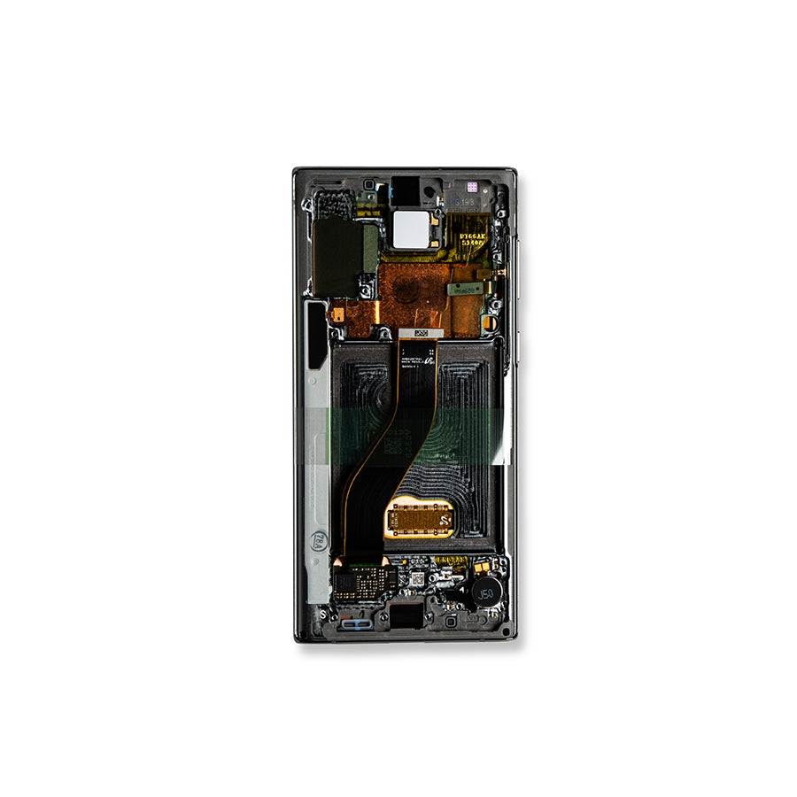 OLED Assembly With Frame For Samsung Galaxy Note 10 (Service Pack) (Aura Glow / Silver)