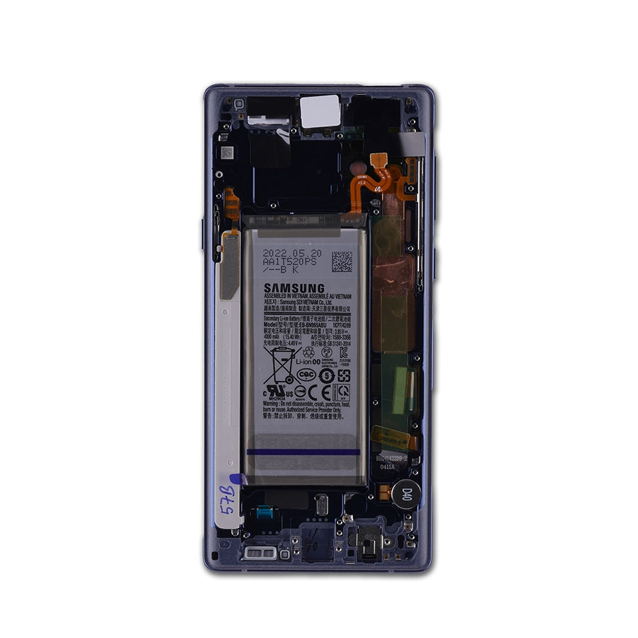 OLED Assembly With Frame For Samsung Galaxy Note 9 (Service Pack) (Ocean Blue)