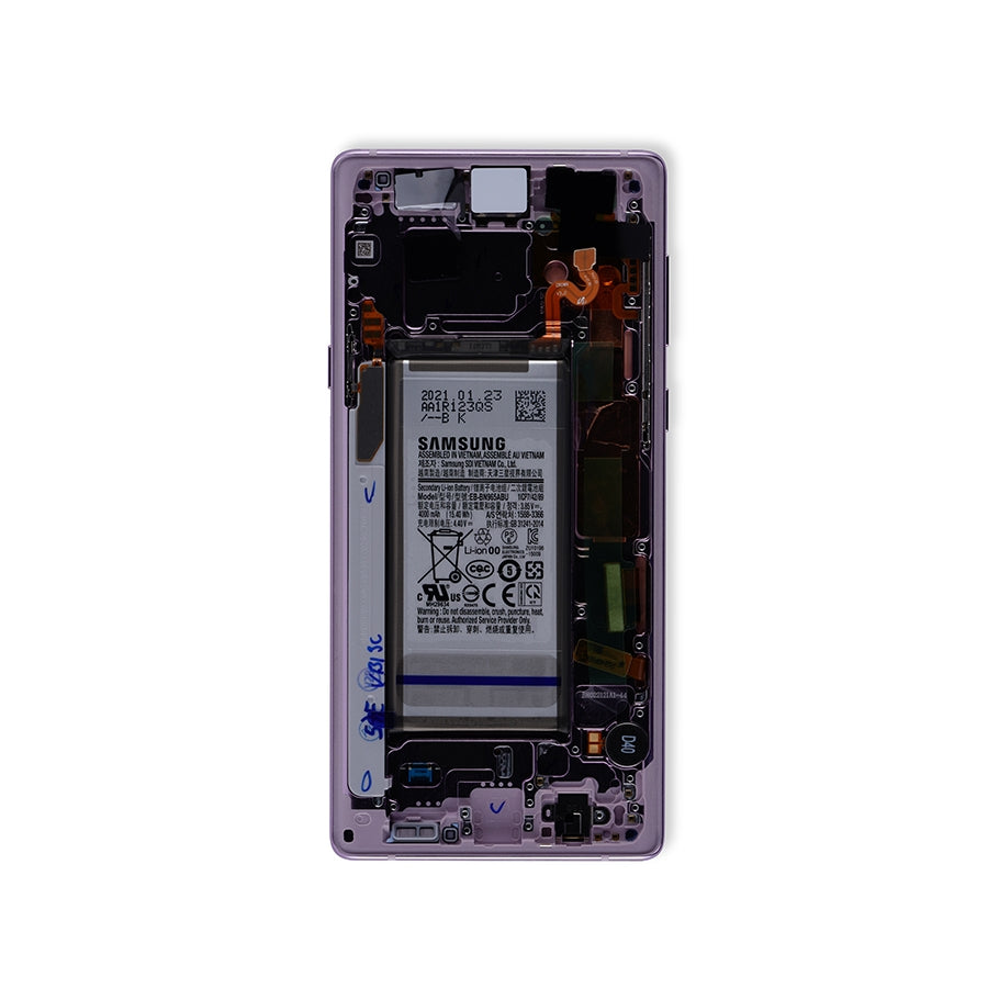 OLED Assembly With Frame For Samsung Galaxy Note 9 (Service Pack) (Lavender Purple)