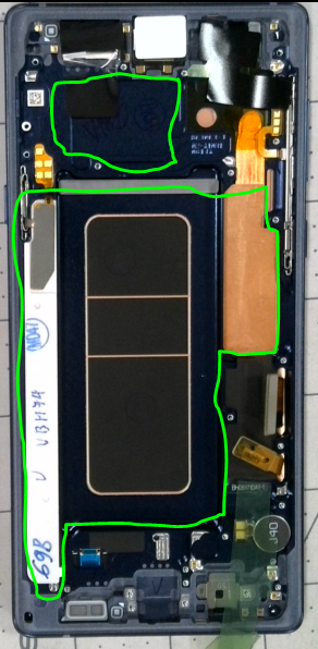 OLED Assembly With Frame For Samsung Galaxy Note 9 (Service Pack) (Lavender Purple)