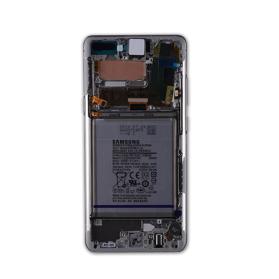 OLED Assembly With Frame For Samsung Galaxy S10 5G (Service Pack) (Crown Silver)