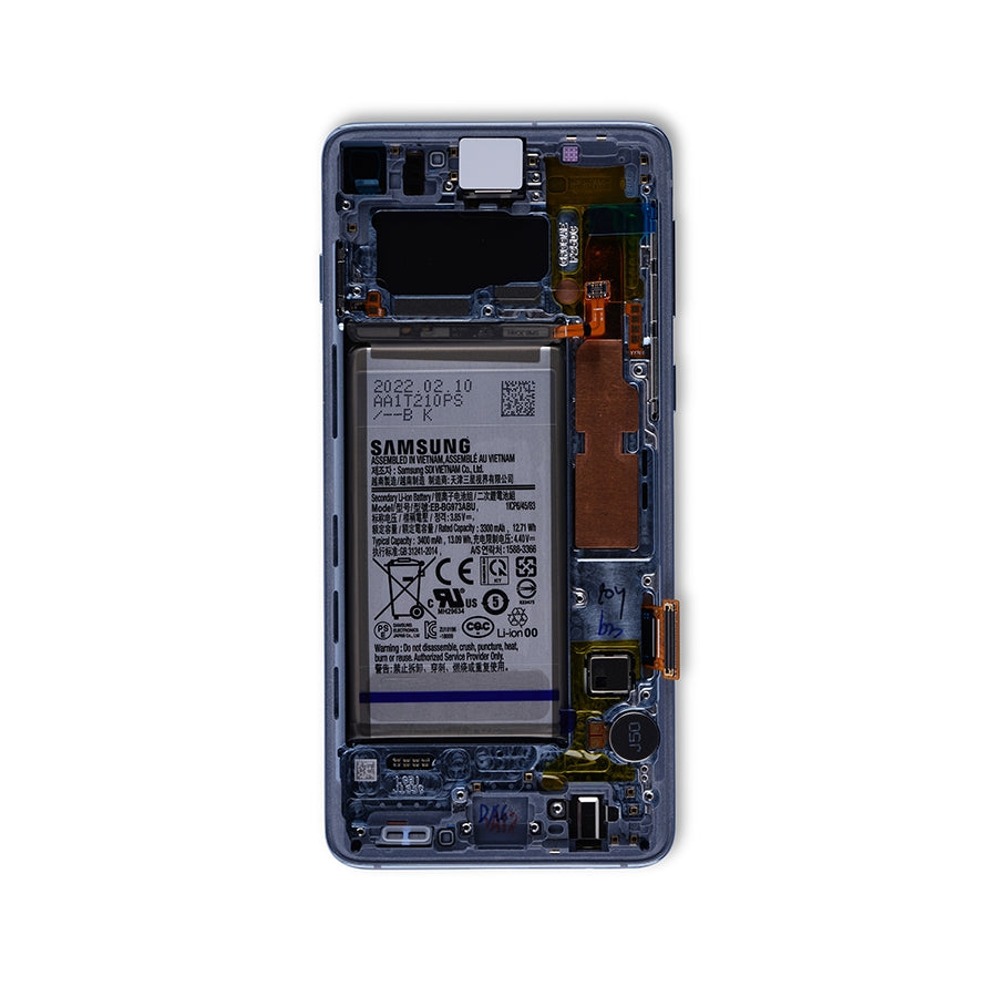 OLED Assembly With Frame For Samsung Galaxy S10 (Service Pack) (Prism Blue)