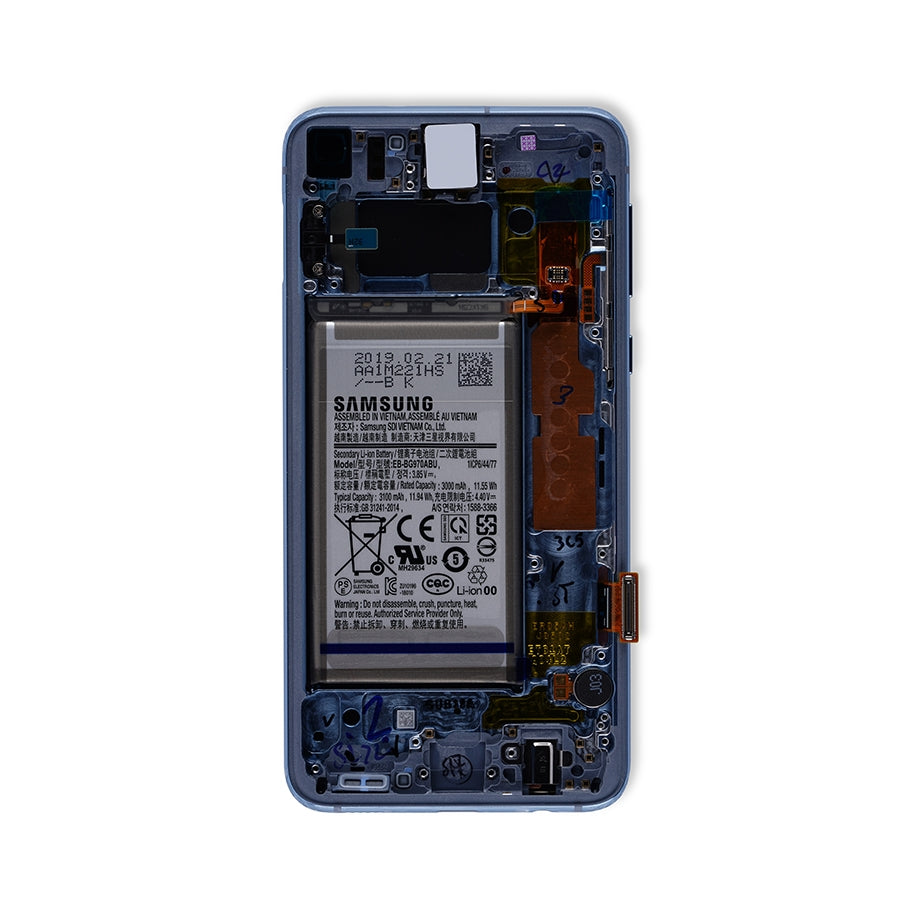 OLED Assembly With Frame For Samsung Galaxy S10E (Service Pack) (Prism Blue)