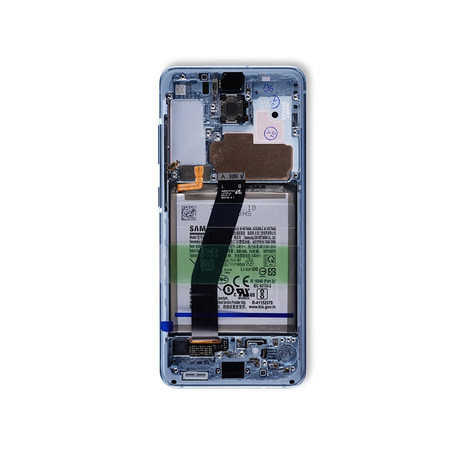 OLED Assembly With Frame For Samsung Galaxy S20 5G (Non-Verizon 5G UW Frame) (Service Pack) (Cloud Blue)