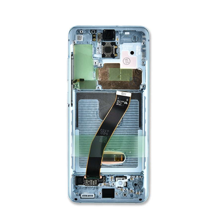 OLED Assembly With Frame For Samsung Galaxy S20 5G (Non-Verizon 5G UW Frame) (Service Pack) (Cloud Blue)