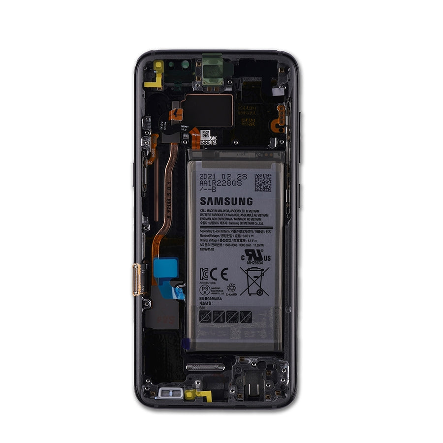 OLED Assembly With Frame For Samsung Galaxy S8 (Service Pack) (Midnight Black)
