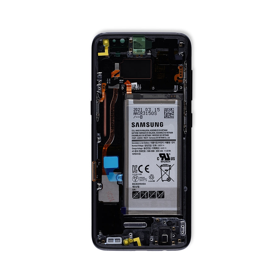 OLED Assembly With Frame For Samsung Galaxy S8 (Service Pack) (Arctic Silver)