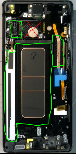 OLED Assembly With Frame For Samsung Galaxy Note 8 (Service Pack) (Blue)