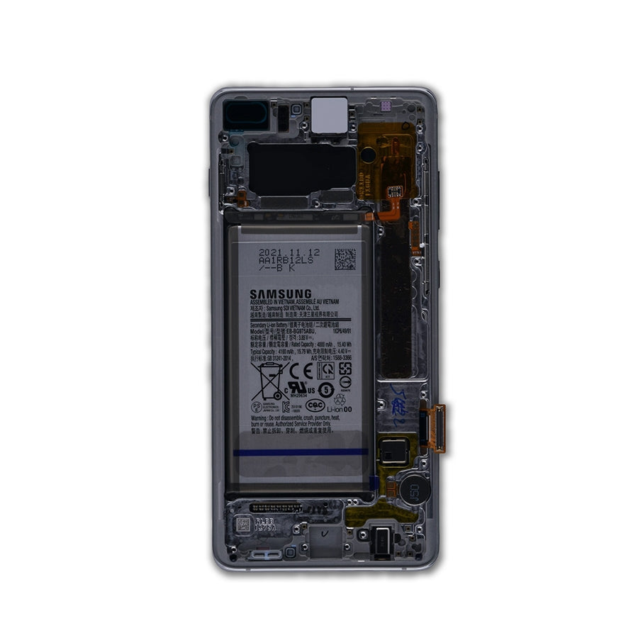 OLED Assembly With Frame For Samsung Galaxy S10 Plus (Service Pack) (Prism White)