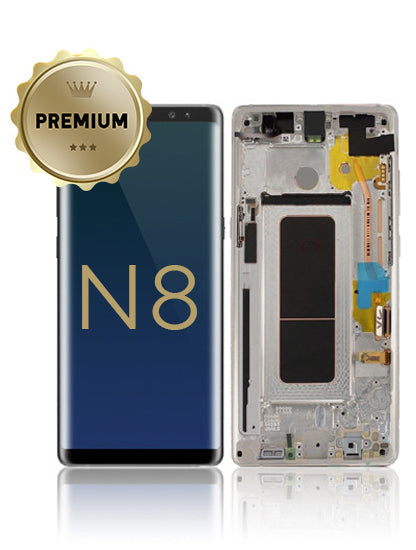 OLED Assembly With Frame For Samsung Galaxy Note 8 (Service Pack) (Orchid Gray)