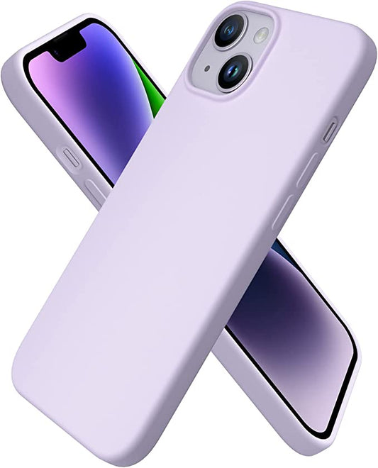 No Logo Silicone Purple Case For iPhone 14 iPhone 13