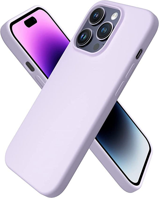 No Logo Silicone Purple Case For iPhone 14 Pro Max