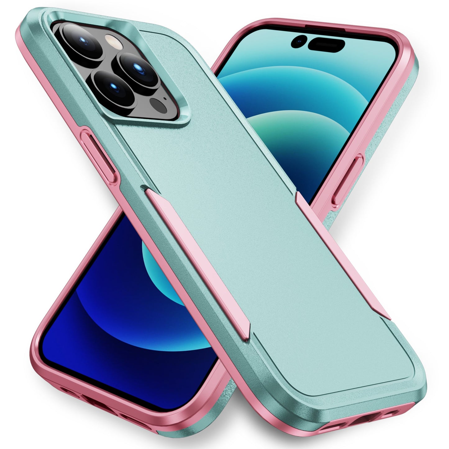 Commuter Mint With Pink Trim CASE for iPhone 14 PRO MAX