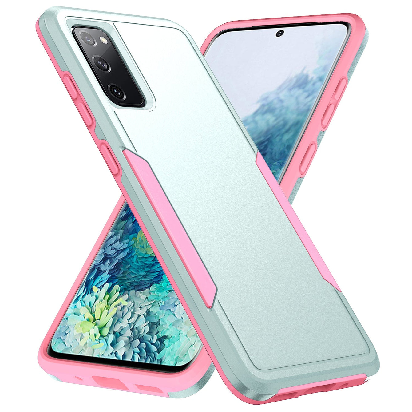 Commuter Mint With Pink Trim CASE for Samsung S21 FE