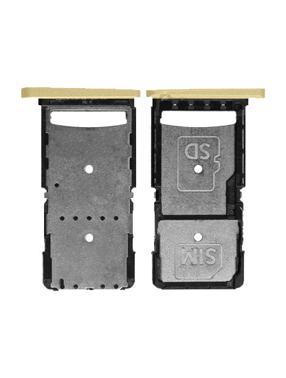 SIM Card Tray for Motorola Droid Turbo 2 (XT1585 / 2015) Gold - repair component detail angle, SKU 107082030535, image 4