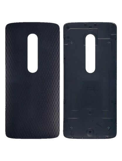 Back cover Glass For Motorola Moto X Play (XT1561 / 2015) (Black) - Motorola phone replacement part, close-up repair part view, SKU 107082036909