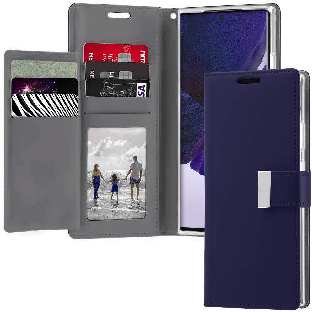 Blue Extra Slots Wallet Case Leather For Samsung S7 EDGE